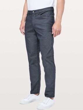 Lululemon ABC Pant Classic *Tech Canvas 34" Heathered Deep Navy Blue